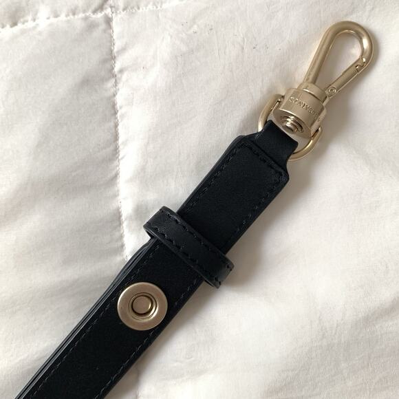 ALLSAINTS Eve Quilt Crossbody Bag Black Leather Adjustable Strap Gold Hdwr EUC - Picture 12 of 12